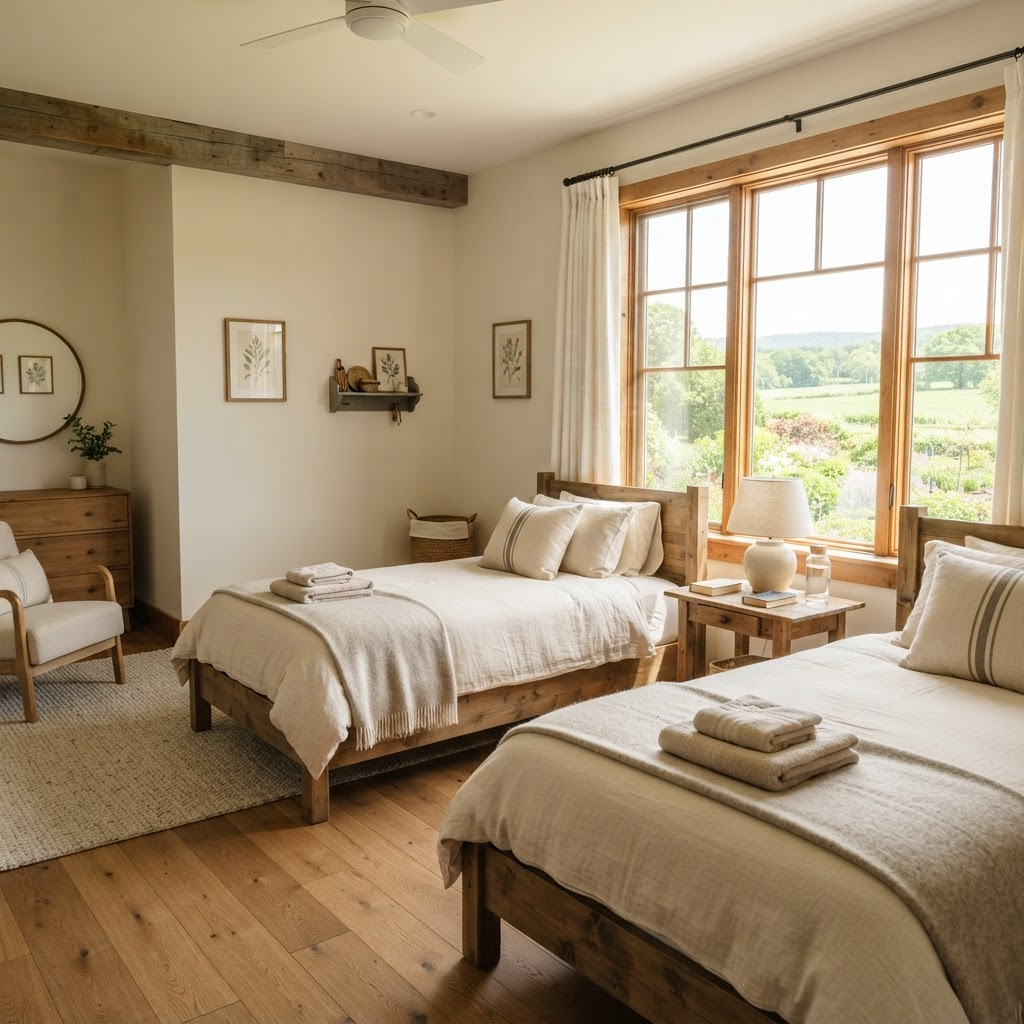 Spacious guest room